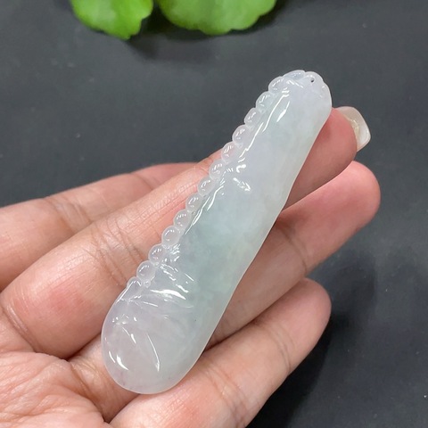 古玩玉器105天然翡翠竹節題材掛件拍賣，當前價格98元