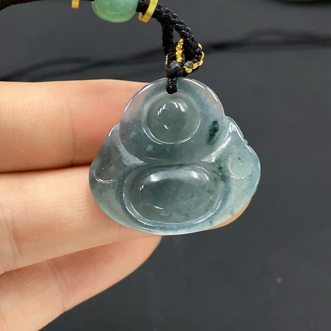 古玩玉器115天然翡翠佛公掛墜（正冰種）拍賣，當(dāng)前價格180元