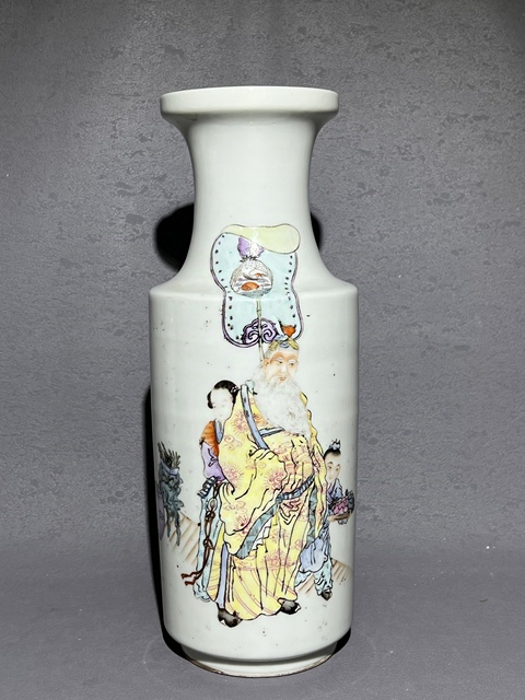 古玩陶瓷粉彩人物瓶拍賣，當前價格8600元