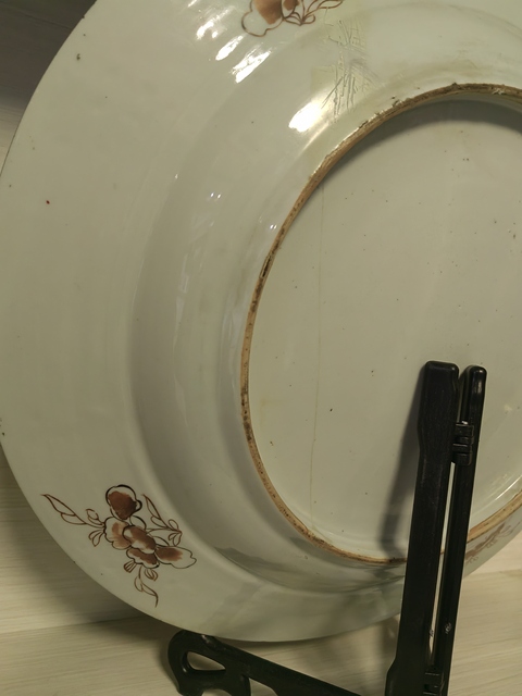 古玩陶瓷雍正細路粉彩花卉盤拍賣，當前價格5888元
