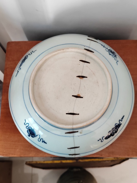 古玩陶瓷清乾隆青花百壽紋盤(pán)拍賣，當(dāng)前價(jià)格1800元
