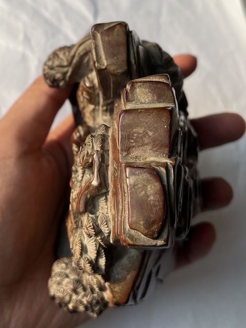 古玩雜項黃楊木雕人物故事山子拍賣,當前價格688元