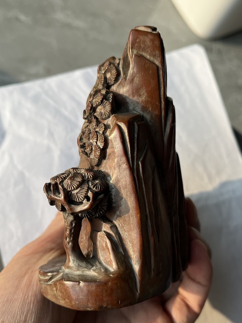 古玩雜項黃楊木雕人物故事山子拍賣,當前價格688元
