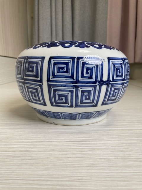 古玩陶瓷清中晚·青花夔龍紋大水洗拍賣,當前價格14000元