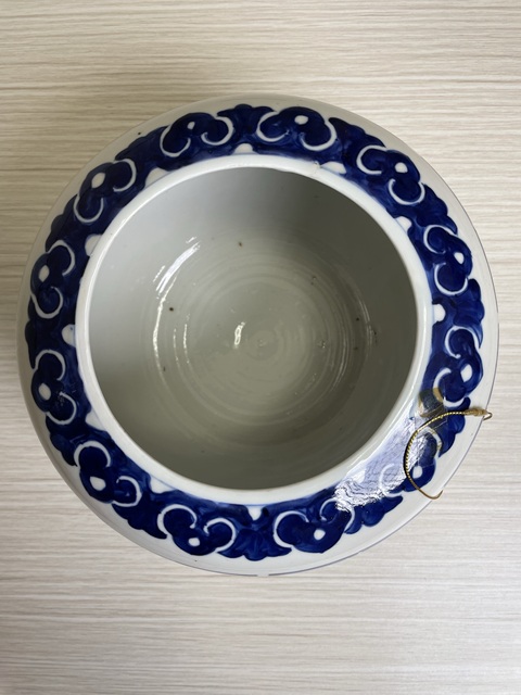 古玩陶瓷清中晚·青花夔龍紋大水洗拍賣,當前價格14000元