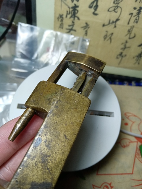 古玩雜項清未民初銅鎖拍賣，當前價格380元