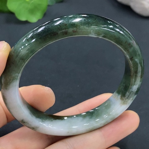 古玩玉器精品天然翡翠手鐲圈口 54.6 mm總重50.036g拍賣,當(dāng)前價(jià)格598元