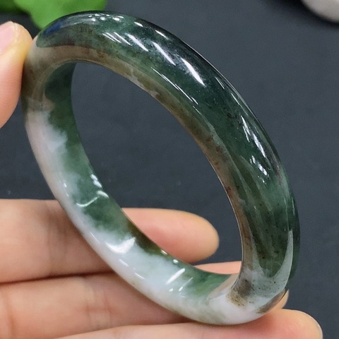 古玩玉器精品天然翡翠手鐲圈口 54.6 mm總重50.036g拍賣,當(dāng)前價(jià)格598元