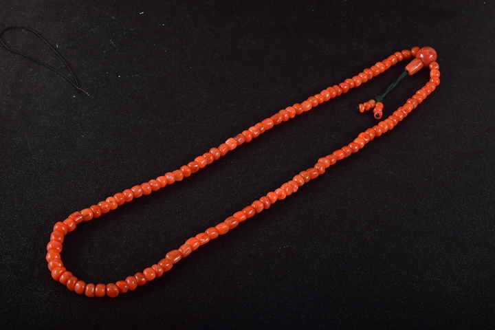 古玩玉器天然“南紅瑪瑙”珠串拍賣,當前價格2530元
