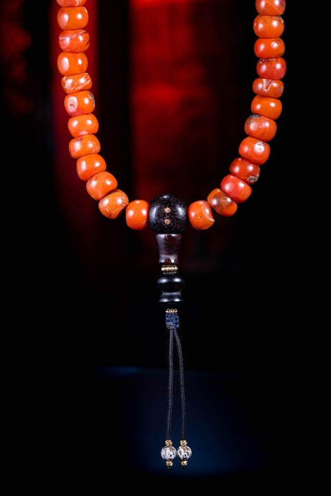 古玩玉器大尺寸天然南紅瑪瑙珠串珍品拍賣，當前價格14600元