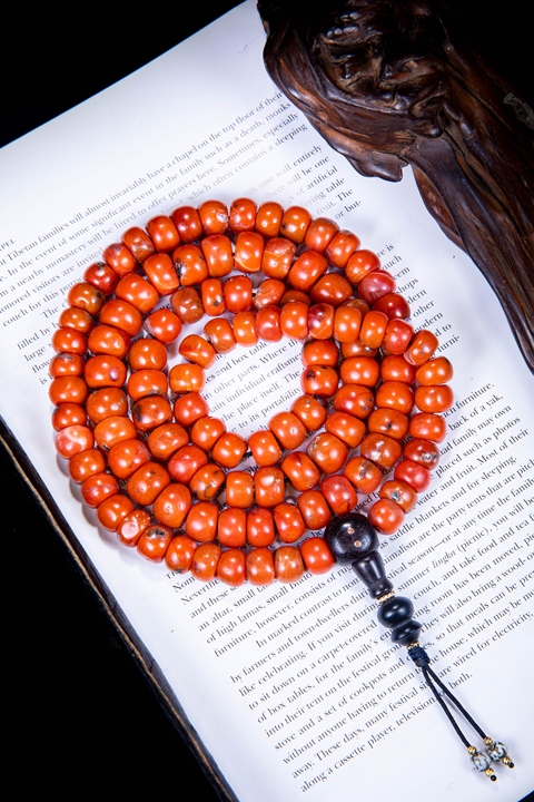 古玩玉器大尺寸天然南紅瑪瑙珠串珍品拍賣，當前價格14600元