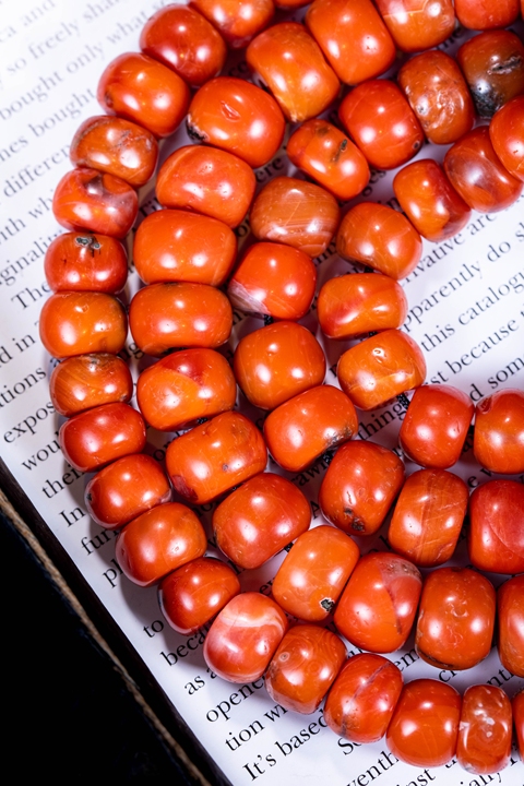 古玩玉器大尺寸天然南紅瑪瑙珠串珍品拍賣，當前價格14600元