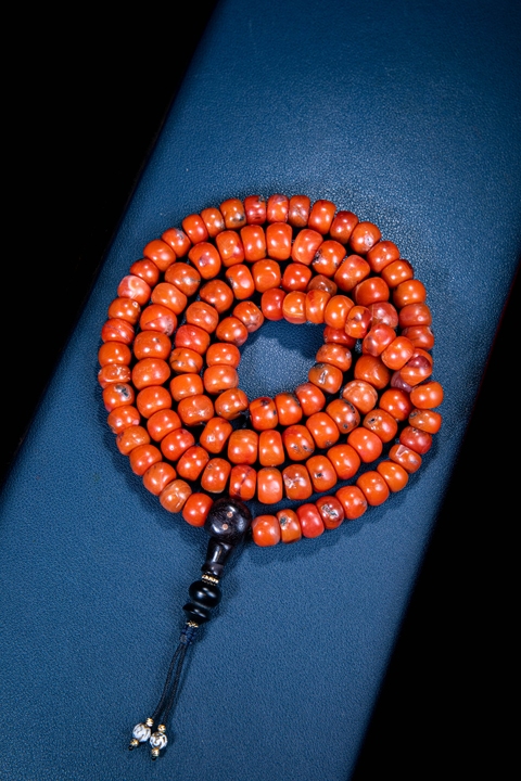 古玩玉器大尺寸天然南紅瑪瑙珠串珍品拍賣，當前價格14600元