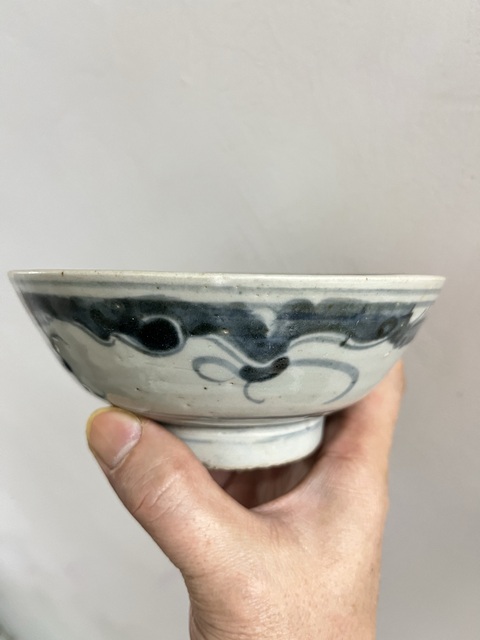 古玩陶瓷明晚期青花云龍紋碗拍賣，當前價格1280元