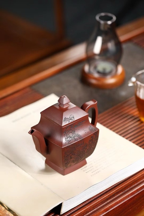 中国古美術品 急須 紫砂茶器 「李昌鴻」在銘 中国古美術品 急須 紫砂