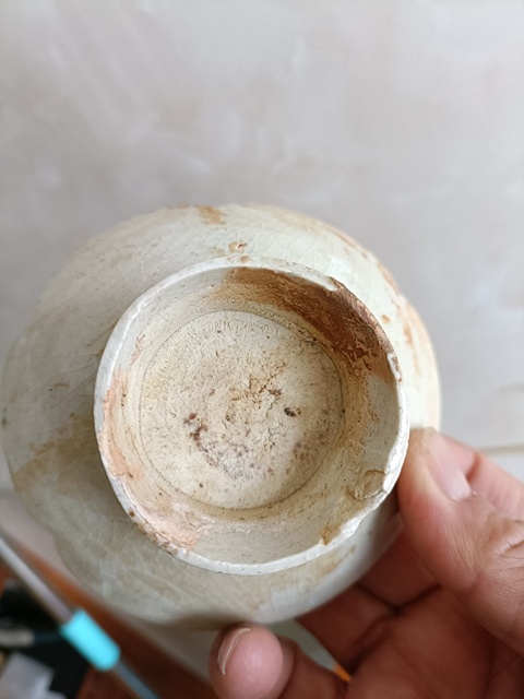 古玩陶瓷北宋湖田青白釉冰片紋高足花口托拍賣，當前價格99元