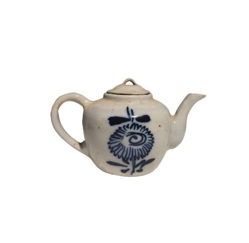 古玩陶瓷青花花卉福紋茶壺拍賣,當前價格0元