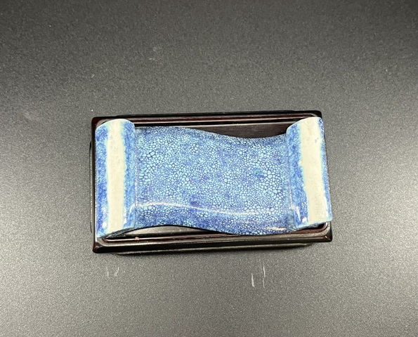 古玩陶瓷汝鈞釉堆梅花墨床拍賣，當前價格3800元