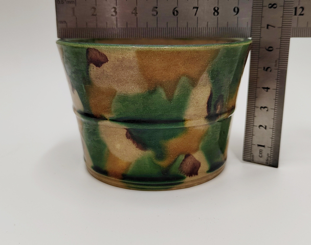 古玩陶瓷清末民初虎皮三彩文房水洗拍賣，當前價格999元