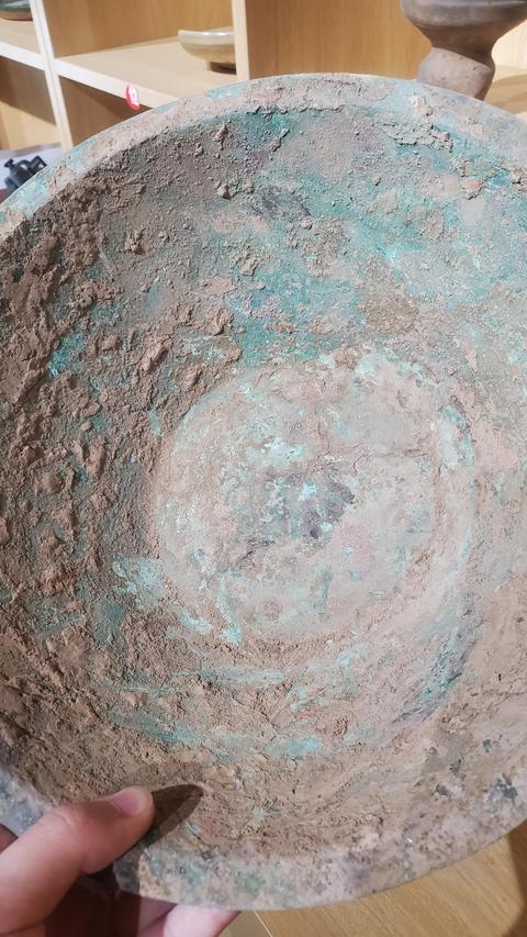 古玩銅器銅盤拍賣，當前價格3500元