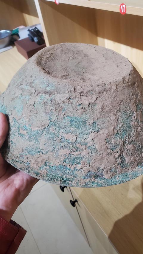 古玩銅器銅盤拍賣，當前價格3500元