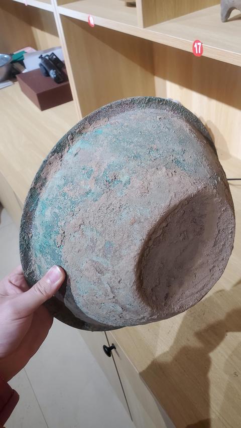 古玩銅器銅盤拍賣，當前價格3500元