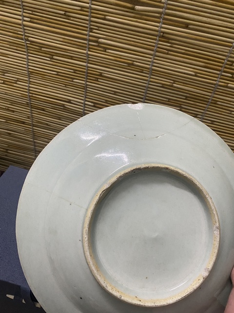 古玩陶瓷清中期青花纏枝蓮盤標本拍賣,當前價格188元