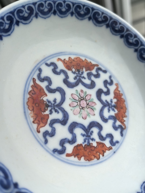 古玩陶瓷乾隆青花加彩福壽連綿盤拍賣,當(dāng)前價格8200元