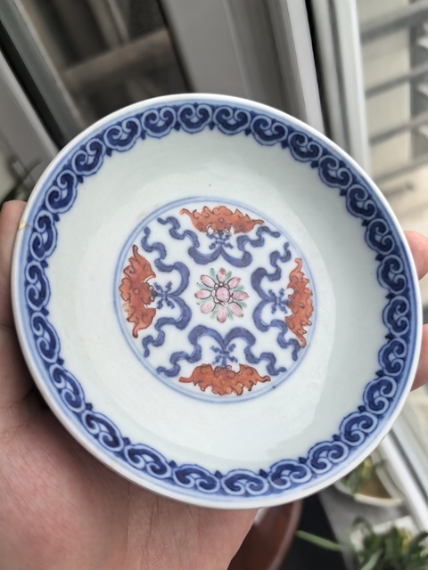 古玩陶瓷乾隆青花加彩福壽連綿盤拍賣,當(dāng)前價格8200元