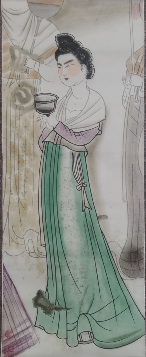 古玩字畫創匯作品佚名唐人侍女畫拍賣,當前價格699元