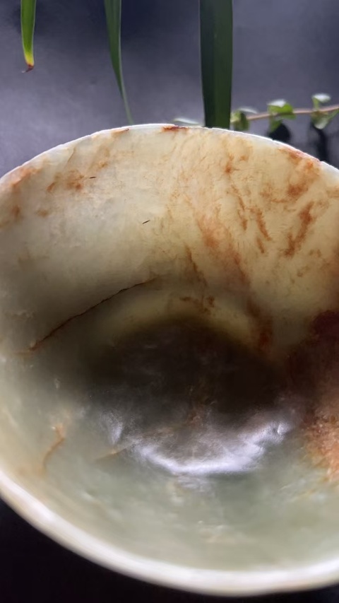 古玩玉器清代和田玉雕“素紋碗”拍賣，當前價格28000元