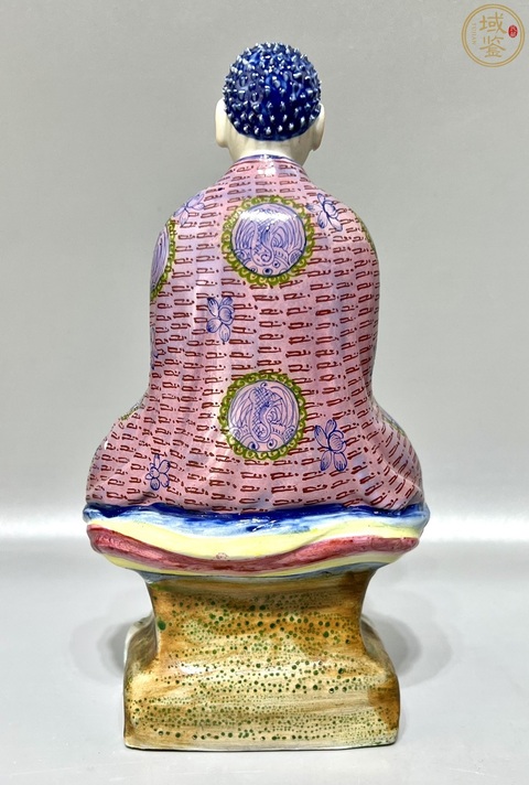 古玩陶瓷民國精品 粉彩道教琉璃光藥師佛瓷塑拍賣，當前價格5800元