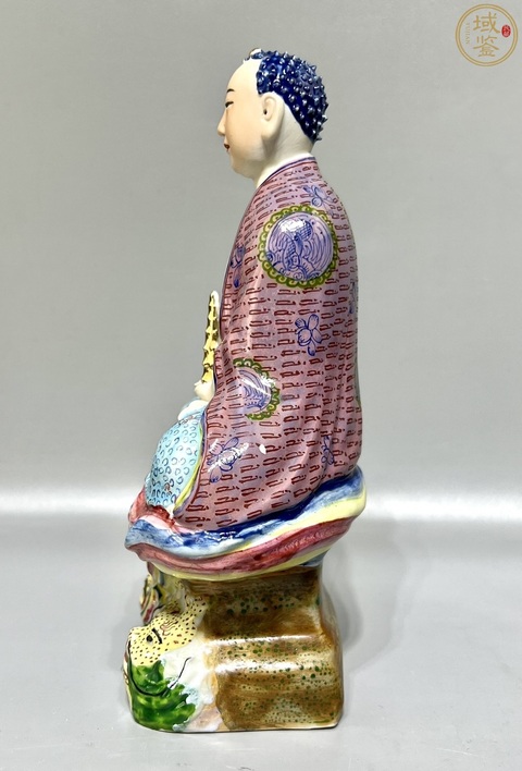 古玩陶瓷民國精品 粉彩道教琉璃光藥師佛瓷塑拍賣，當前價格5800元