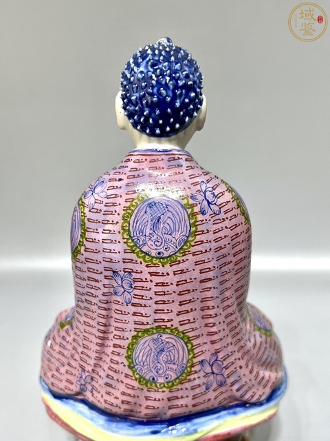 古玩陶瓷民國精品 粉彩道教琉璃光藥師佛瓷塑拍賣，當前價格5800元