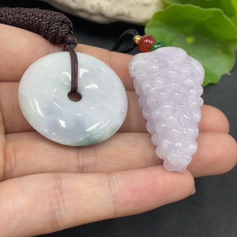 古玩玉器149天然翡翠掛墜兩件一手走拍賣,當前價格128元