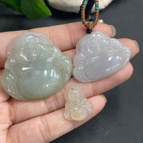 古玩玉器151天然翡翠佛公掛墜3件一手走拍賣,當(dāng)前價(jià)格370元