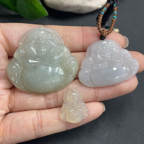古玩玉器151天然翡翠佛公掛墜3件一手走拍賣,當(dāng)前價(jià)格370元