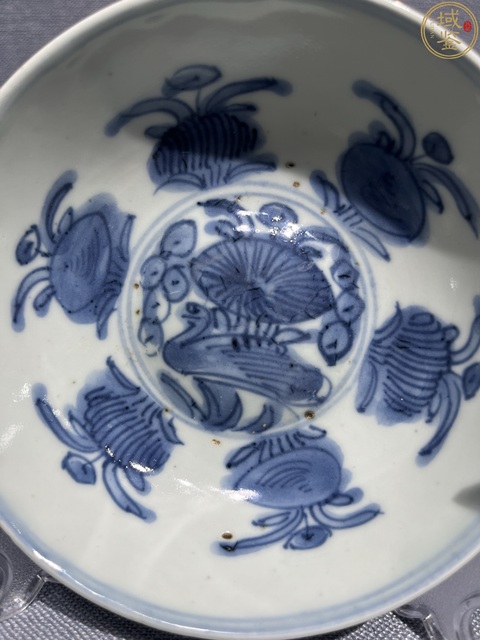 古玩陶瓷明天啟.青花滿池矯紋淺碗一對拍賣,當前價格4600元