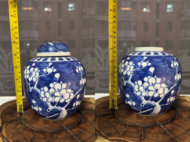 古玩陶瓷青花冰梅圖蓋罐拍賣，當前價格888元