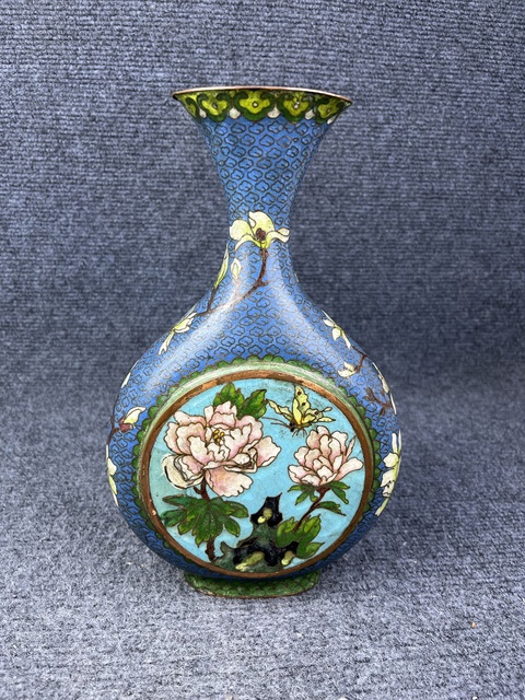 古玩雜項景泰藍(lán)花瓶拍賣,當(dāng)前價格2888元