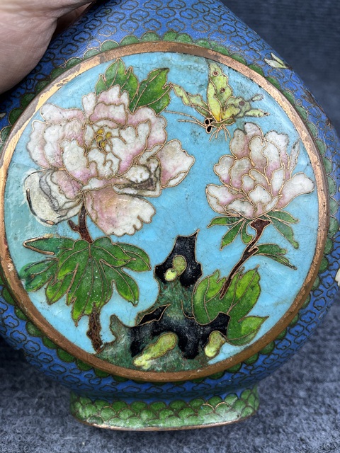 古玩雜項景泰藍(lán)花瓶拍賣,當(dāng)前價格2888元