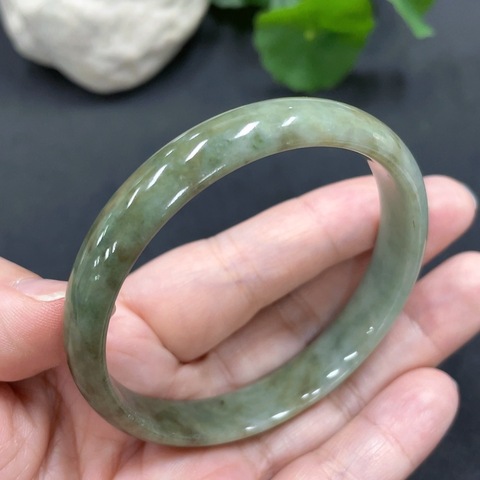 古玩玉器精品天然翡翠手鐲3件一起55.5/54.2/54.2圈口拍賣，當前價格299元