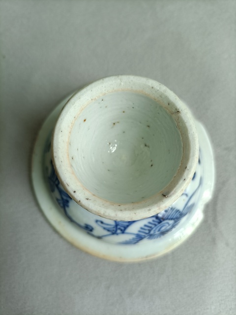 古玩陶瓷青花纏枝花紋高足貢盤拍賣,當前價格178元