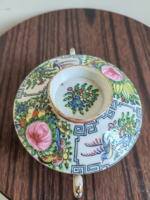 古玩陶瓷廣彩花鳥紋參盅拍賣，當前價格680元