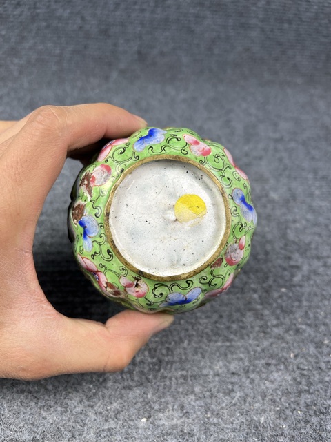 古玩雜項銅胎畫琺瑯蓋盒拍賣,當前價格1588元