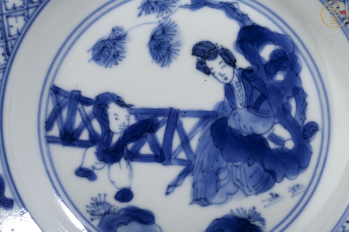 古玩陶瓷清康熙 青花三娘教子人物故事小盤拍賣，當(dāng)前價格2580元
