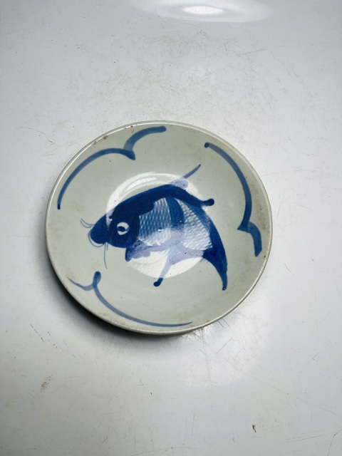 古玩陶瓷青花魚紋盤拍賣,當(dāng)前價(jià)格0元