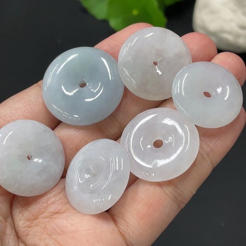 古玩玉器173翡翠平安扣一組拍賣，當前價格298元