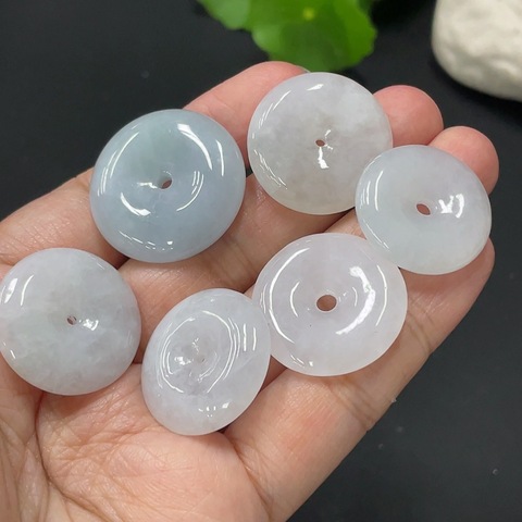 古玩玉器173翡翠平安扣一組拍賣，當前價格298元