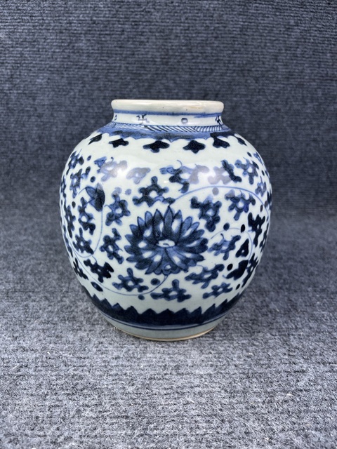 古玩陶瓷青花太白罐拍賣，當(dāng)前價格3588元
